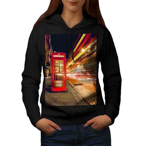 Red Telephone Box Womens Hoodie