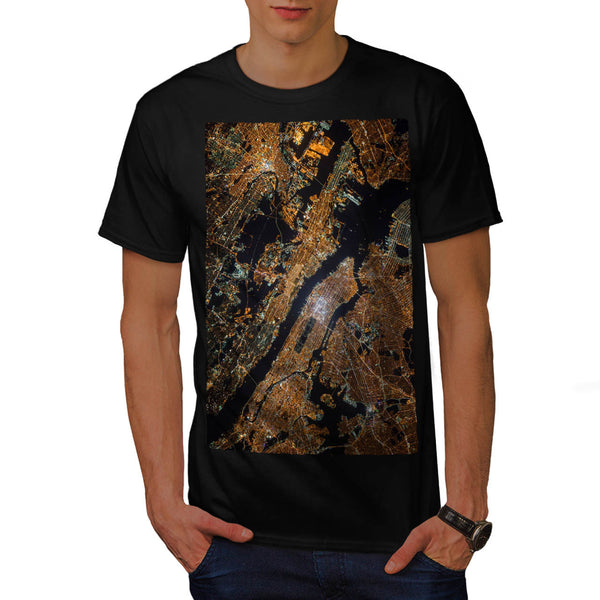 City View From Space Mens T-Shirt