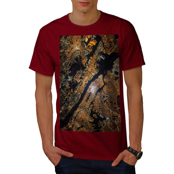 City View From Space Mens T-Shirt