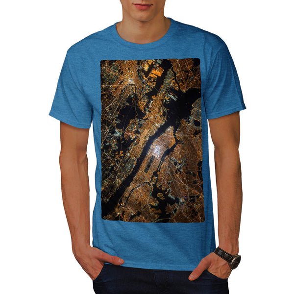 City View From Space Mens T-Shirt