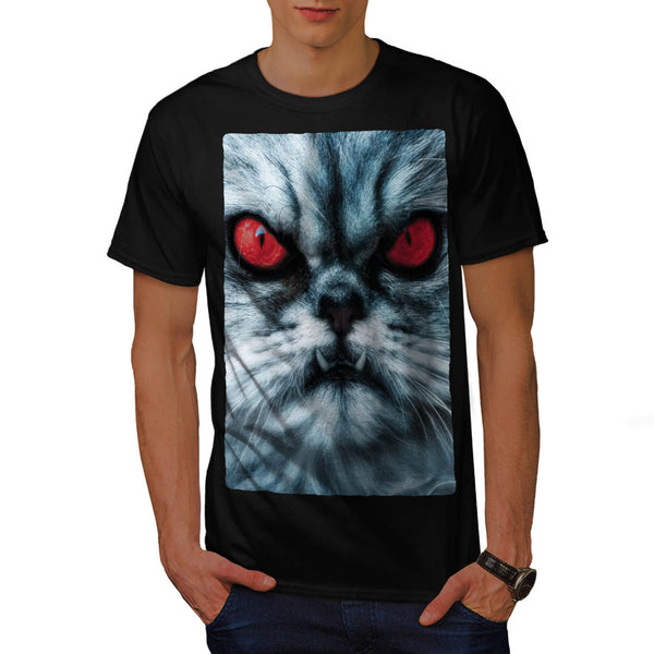 Crazy Cat From Hell Mens T-Shirt