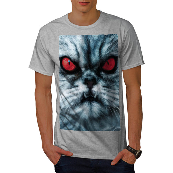 Crazy Cat From Hell Mens T-Shirt