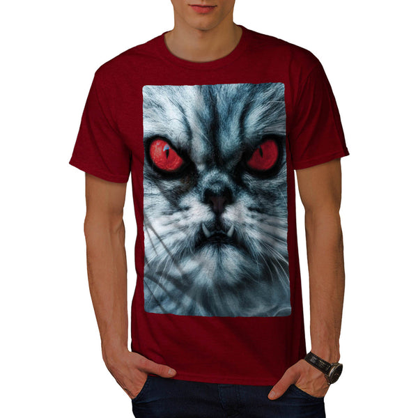 Crazy Cat From Hell Mens T-Shirt