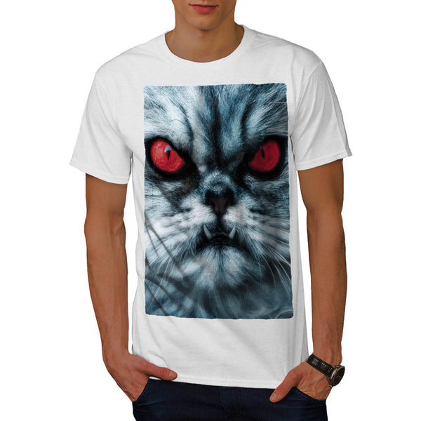 Crazy Cat From Hell Mens T-Shirt