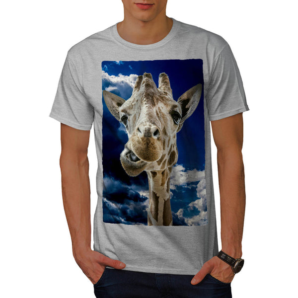 Funny Giraph Mouth Mens T-Shirt