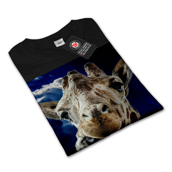 Funny Giraph Mouth Womens Long Sleeve T-Shirt
