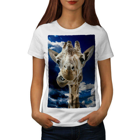 Funny Giraph Mouth Womens T-Shirt