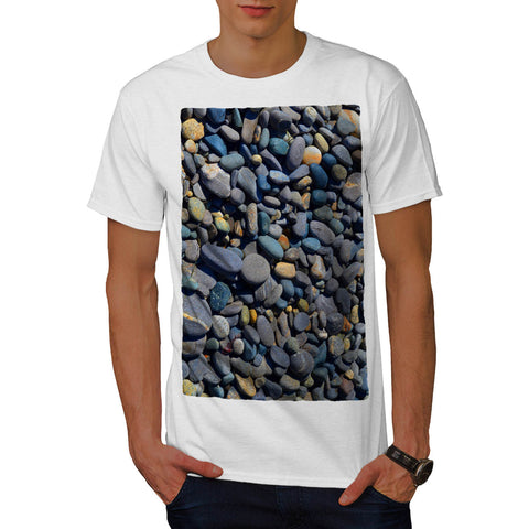 Sea Shore Pebbles Mens T-Shirt