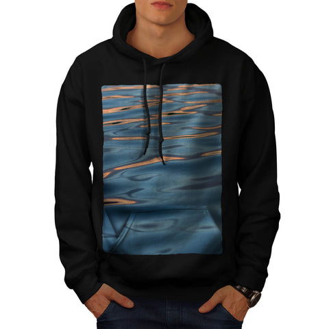 Dark Deep Blue Sea Mens Hoodie