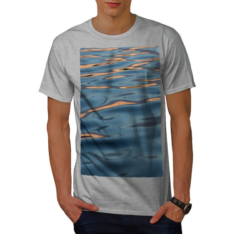 Dark Deep Blue Sea Mens T-Shirt
