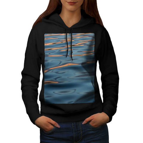 Dark Deep Blue Sea Womens Hoodie