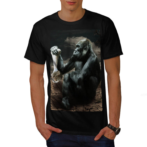 Monkey Watch Bone Mens T-Shirt