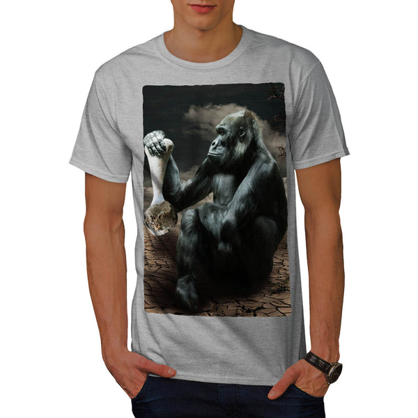 Monkey Watch Bone Mens T-Shirt