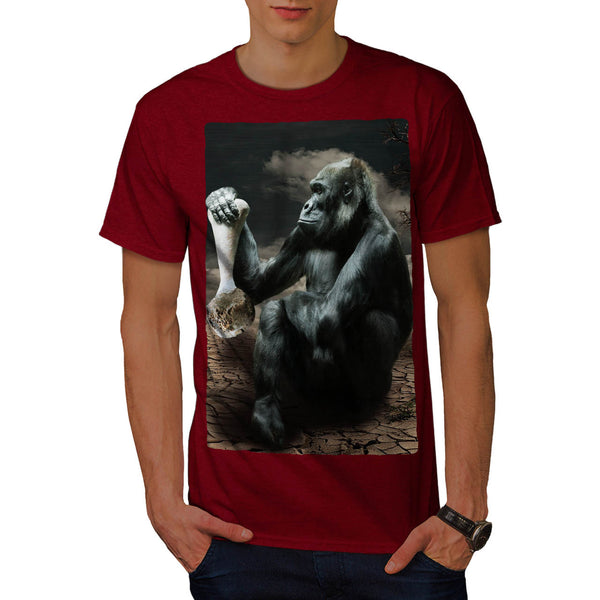 Monkey Watch Bone Mens T-Shirt