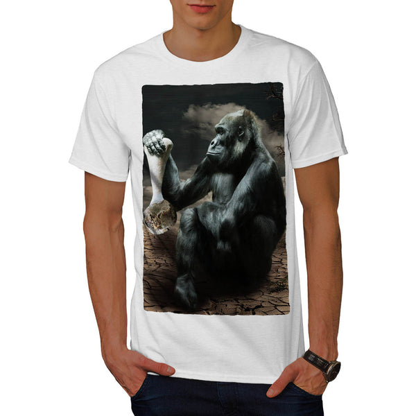 Monkey Watch Bone Mens T-Shirt