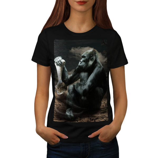 Monkey Watch Bone Womens T-Shirt