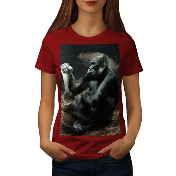 Monkey Watch Bone Womens T-Shirt