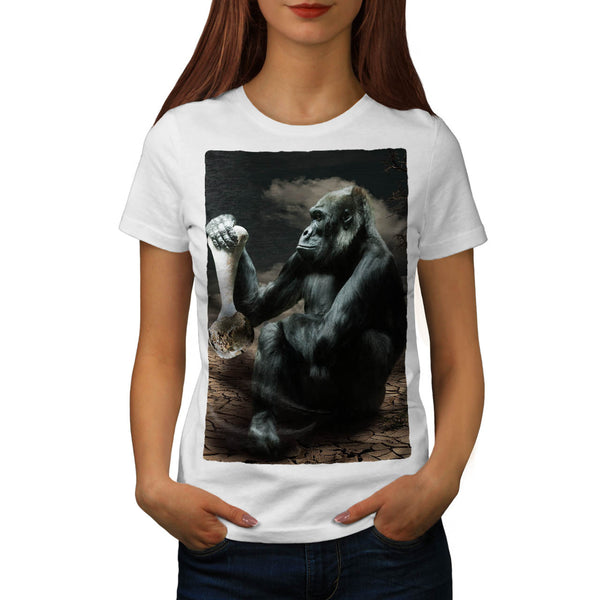 Monkey Watch Bone Womens T-Shirt