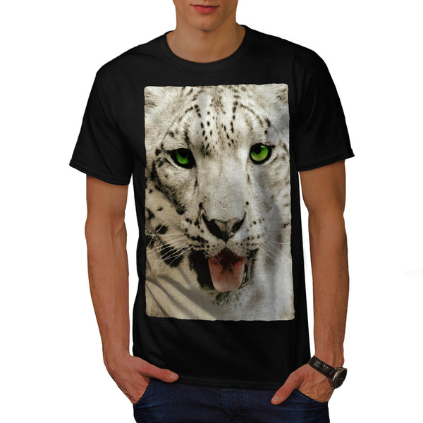 Face Of White Leopard Mens T-Shirt