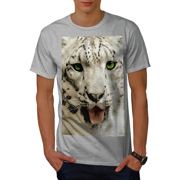 Face Of White Leopard Mens T-Shirt
