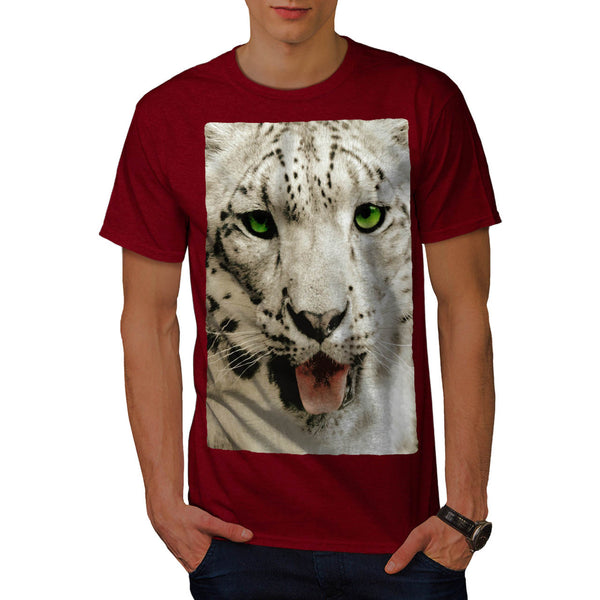 Face Of White Leopard Mens T-Shirt