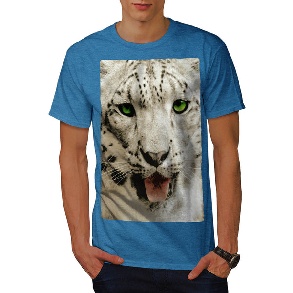 Face Of White Leopard Mens T-Shirt
