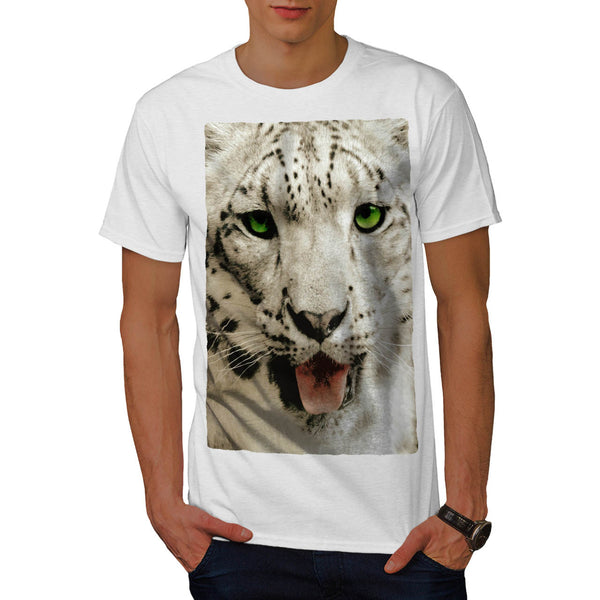 Face Of White Leopard Mens T-Shirt