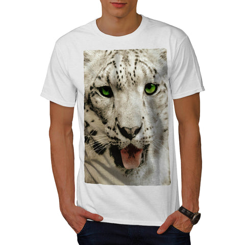 Face Of White Leopard Mens T-Shirt