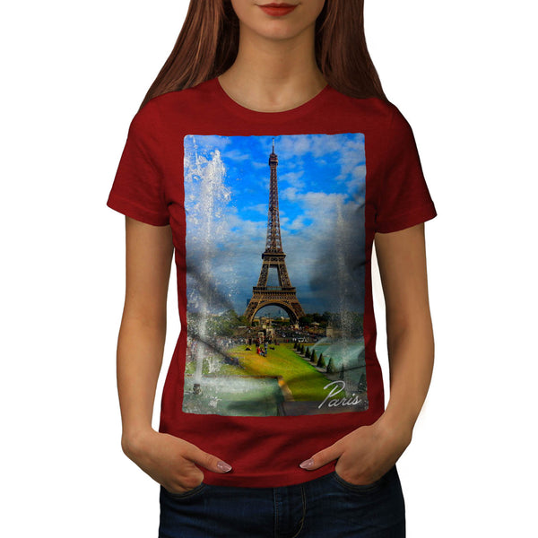 France Eiffel Tower Womens T-Shirt