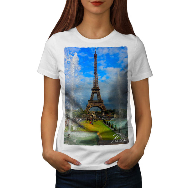 France Eiffel Tower Womens T-Shirt