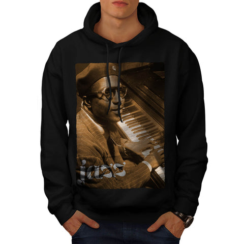 Jazz Piano Musician Mens Hoodie