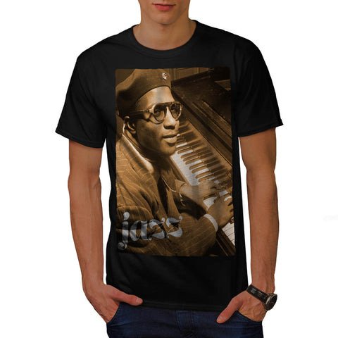 Jazz Piano Musician Mens T-Shirt