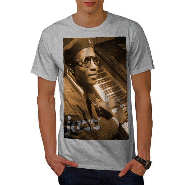Jazz Piano Musician Mens T-Shirt