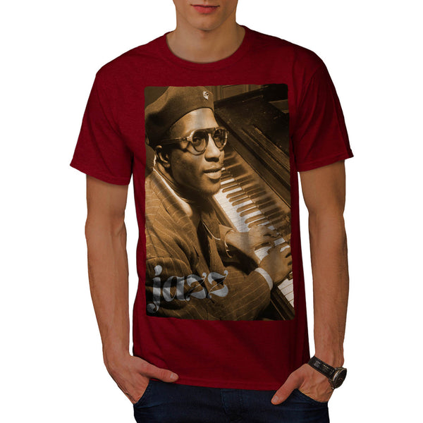 Jazz Piano Musician Mens T-Shirt
