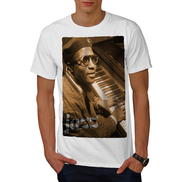 Jazz Piano Musician Mens T-Shirt