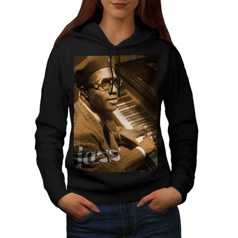 Jazz Piano Musician Womens Hoodie
