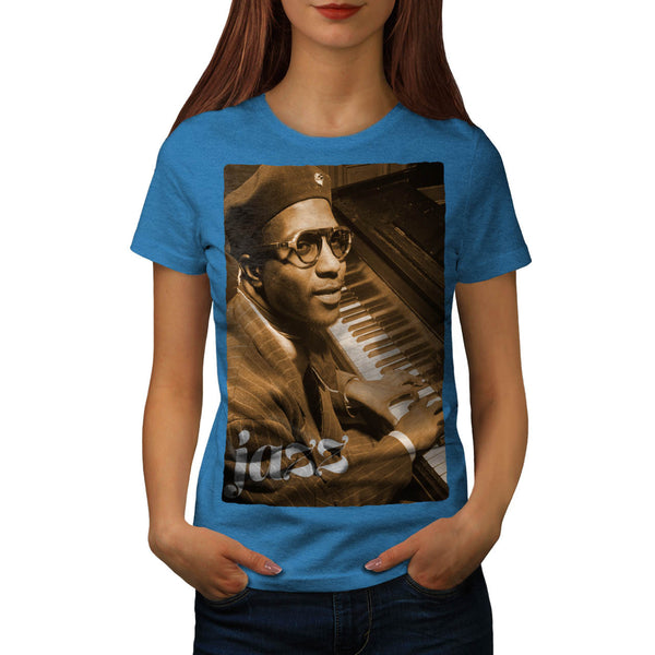 Jazz Piano Musician Womens T-Shirt