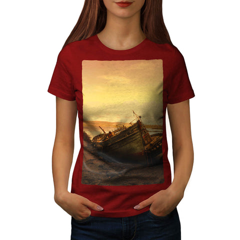 Old Classic Boat Womens T-Shirt