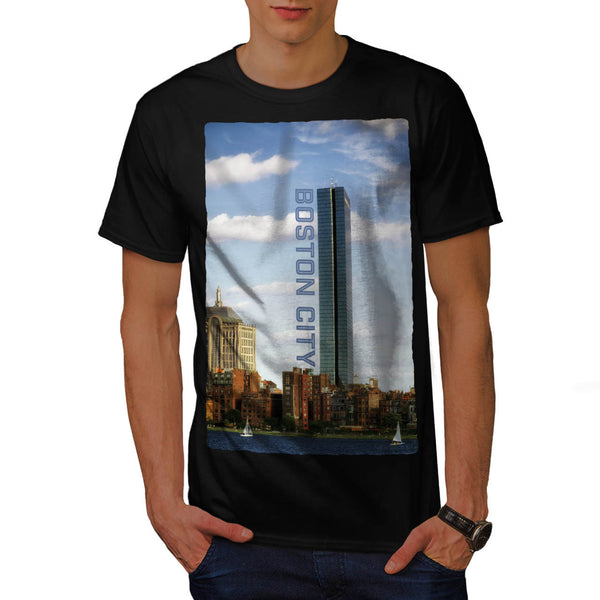 Boston City Building Mens T-Shirt