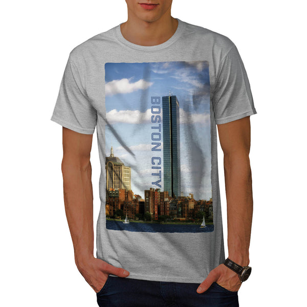 Boston City Building Mens T-Shirt