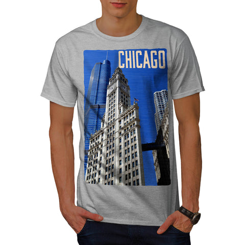 Chicago Main Building Mens T-Shirt