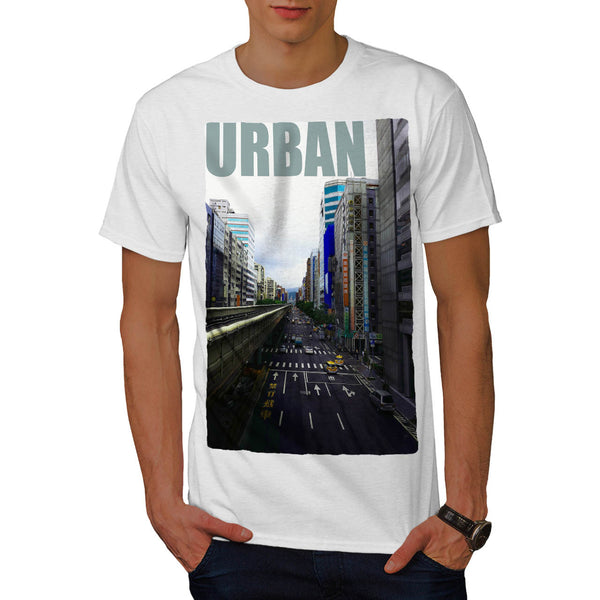 Crowded City Street Mens T-Shirt