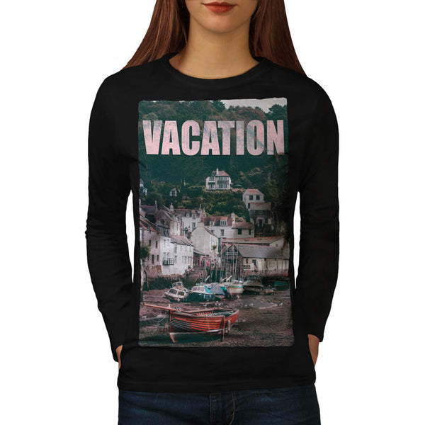 Fun Vacation Village Womens Long Sleeve T-Shirt