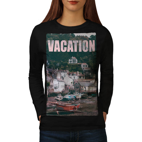 Fun Vacation Village Womens Long Sleeve T-Shirt