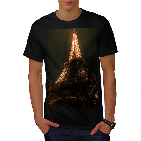 Eiffel Tower At Night Mens T-Shirt