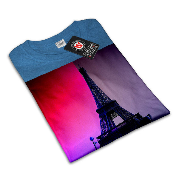 Coloured Eiffel Tower Mens T-Shirt