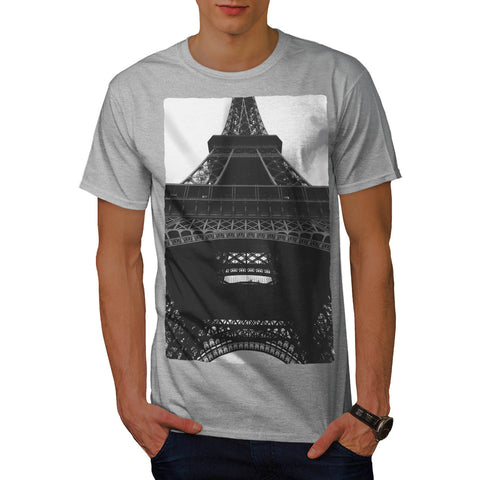 France In Black White Mens T-Shirt
