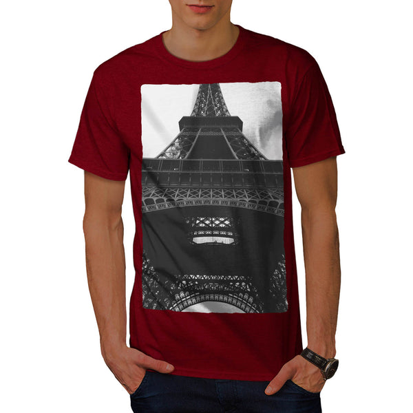 France In Black White Mens T-Shirt
