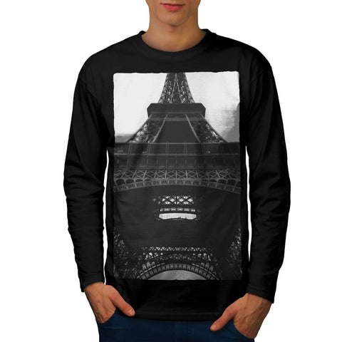 France In Black White Mens Long Sleeve T-Shirt