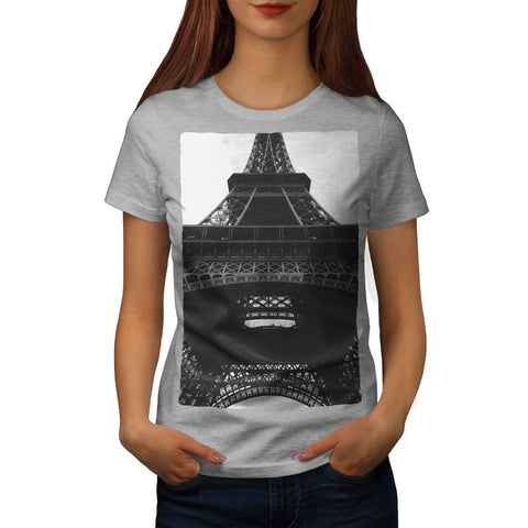France In Black White Womens T-Shirt